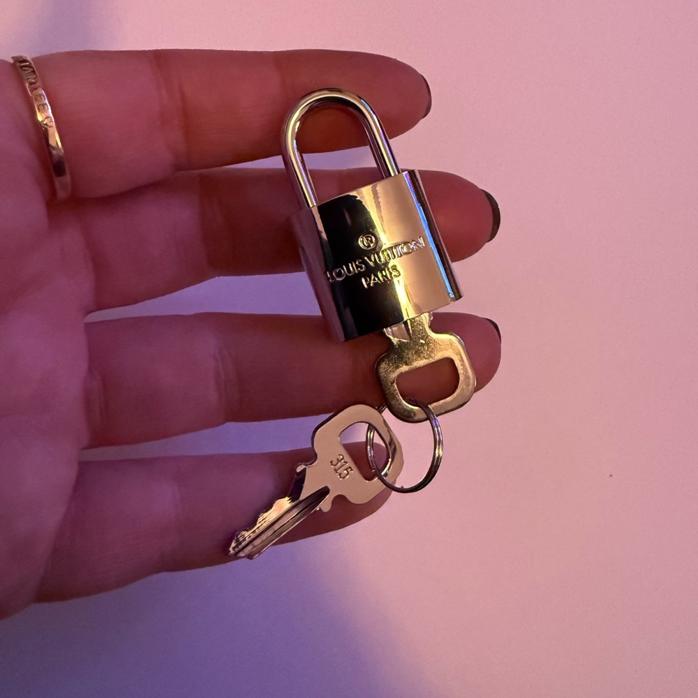 LV Silver Lock & Key - Picture 2 of 5